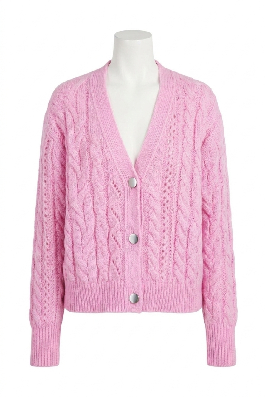 NEW THE KOOPLES mohair cardigan in pink
